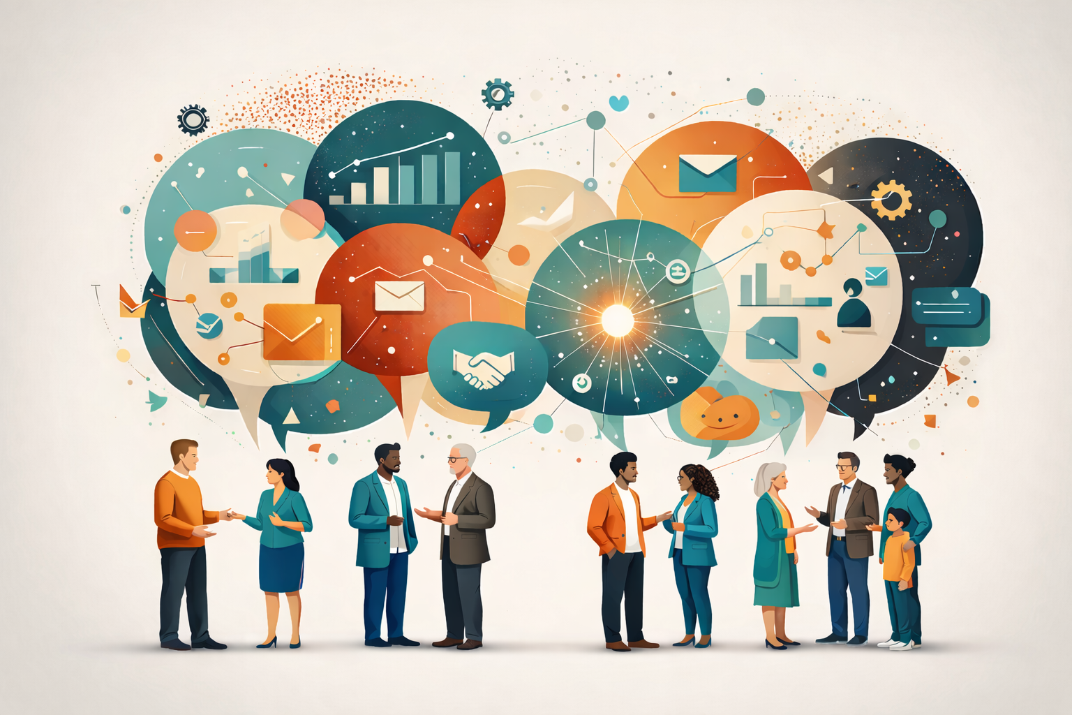 Collaborative discussions with interconnected ideas